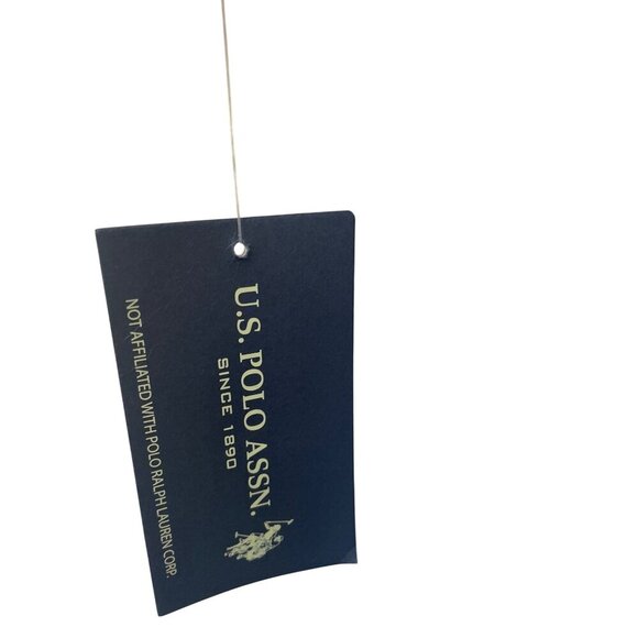 U.S. Polo Assn. Sherpa Fleece Vest XL Beige Contrast Pocket & Zipper Accents - Picture 3 of 5